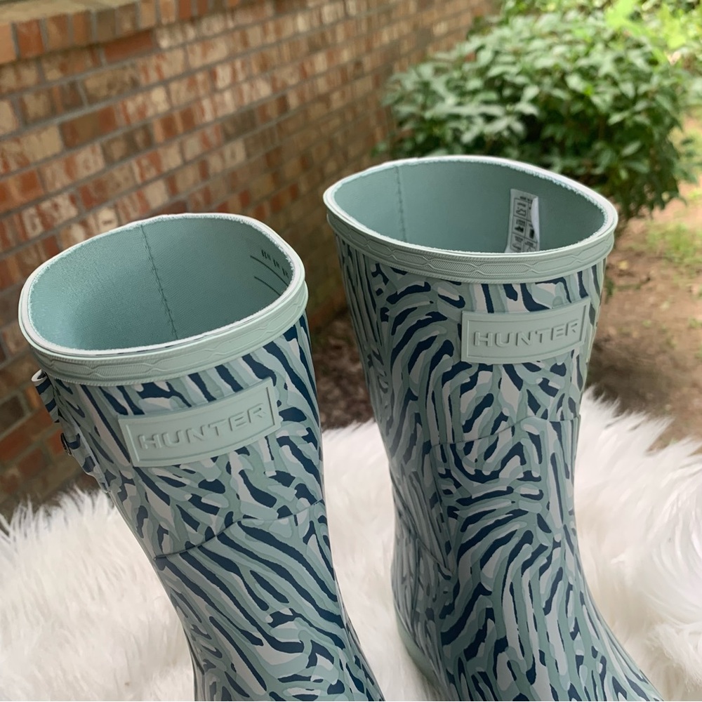 Hunter Sea Spray Patterned Short Rubber Boots - Picture 10 of 13